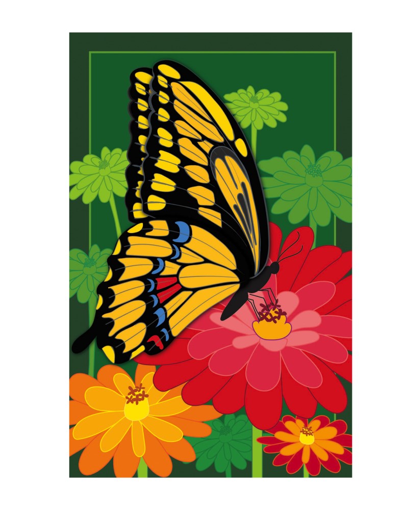 Blossom and Butterfly House Flag