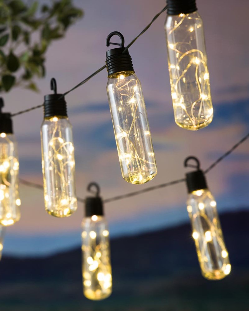 Departments Solar Bottle String Lights 74"