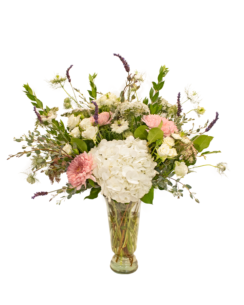 Fresh Linen Floral Arrangement from $75-$145