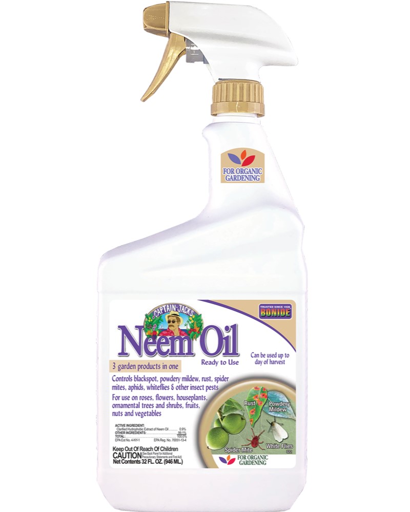 Organic Bonide Neem Oil Fungicide, Miticide, & Insecticide Ready-To-Use