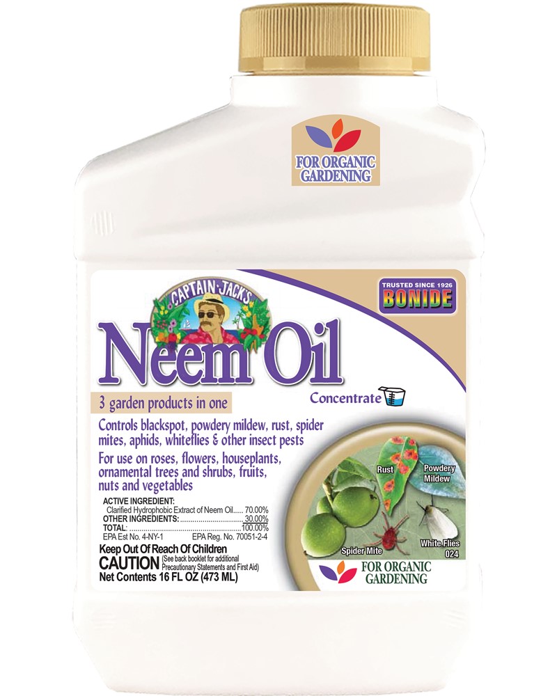 Organic Bonide Neem Oil Fungicide, Miticide, & Insecticide Concentrate, 16