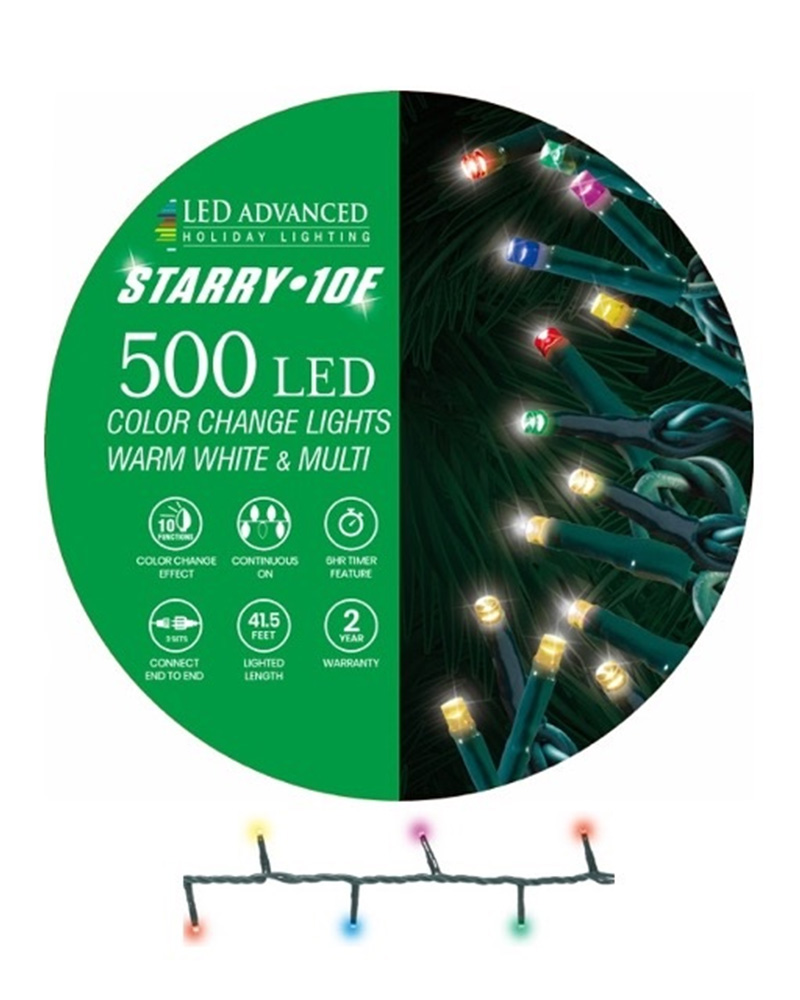 500 White Lights 10 Function with Remote