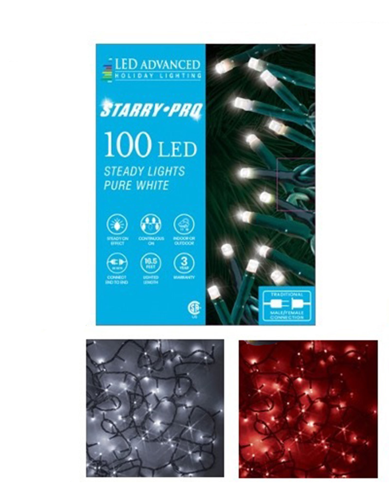 Starry Lights LED 100 Red and White