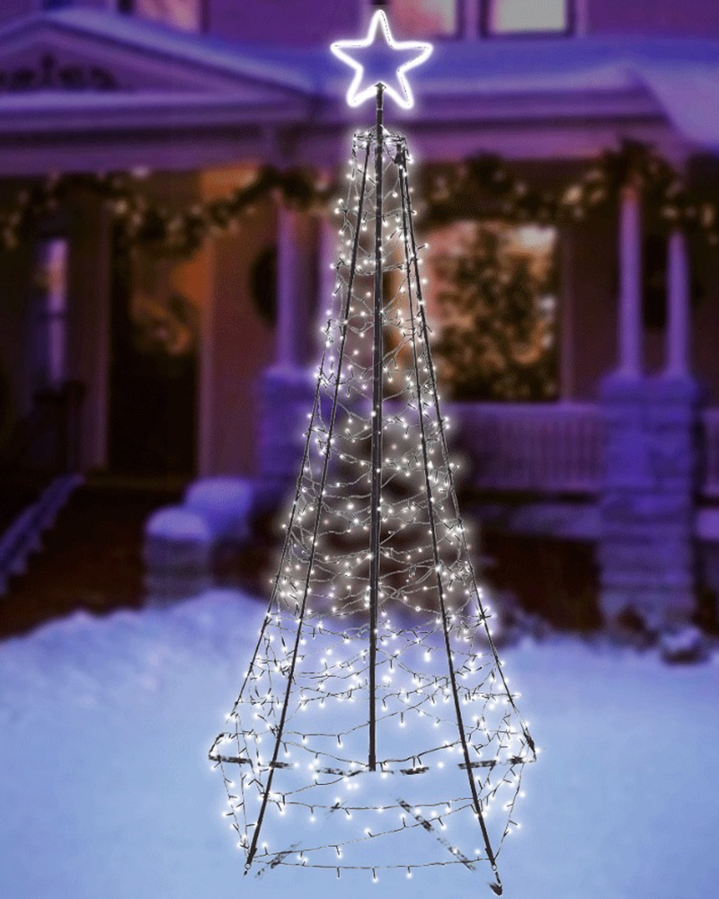 9' White Twinkle Tree Outdoor
