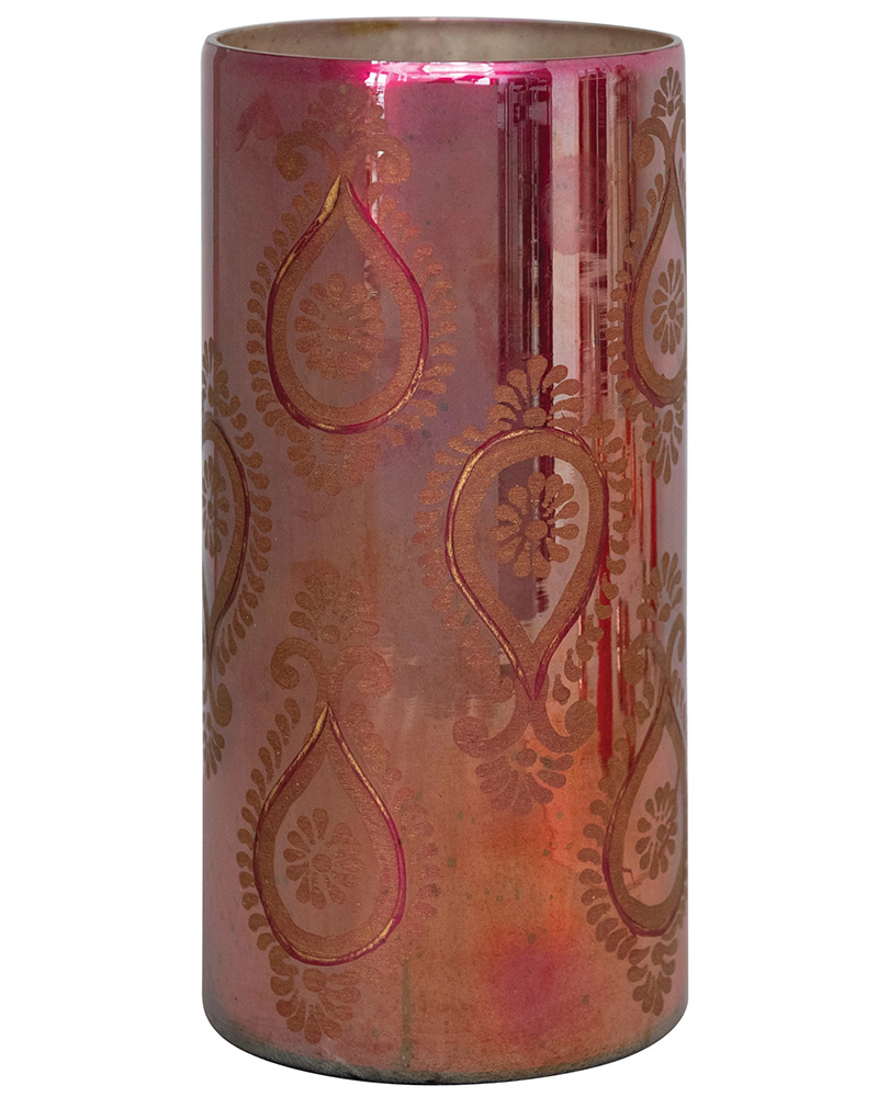 Mercury Glass Vase Pink