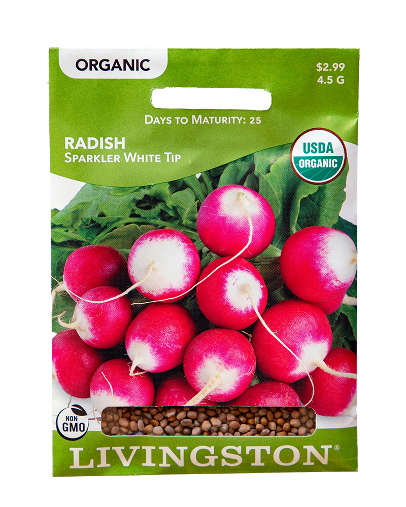 Departments Radish Sparkler White Tip Organic Seeds