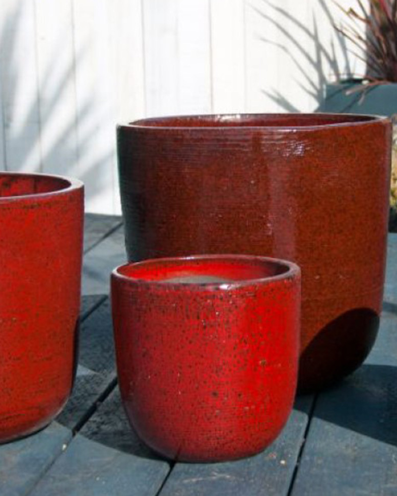 Bucket Planter Red 14.5"