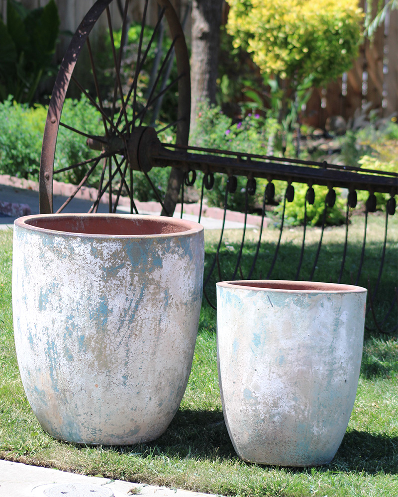 Rimless Parco Alto Planter Atlantis Sky 25"