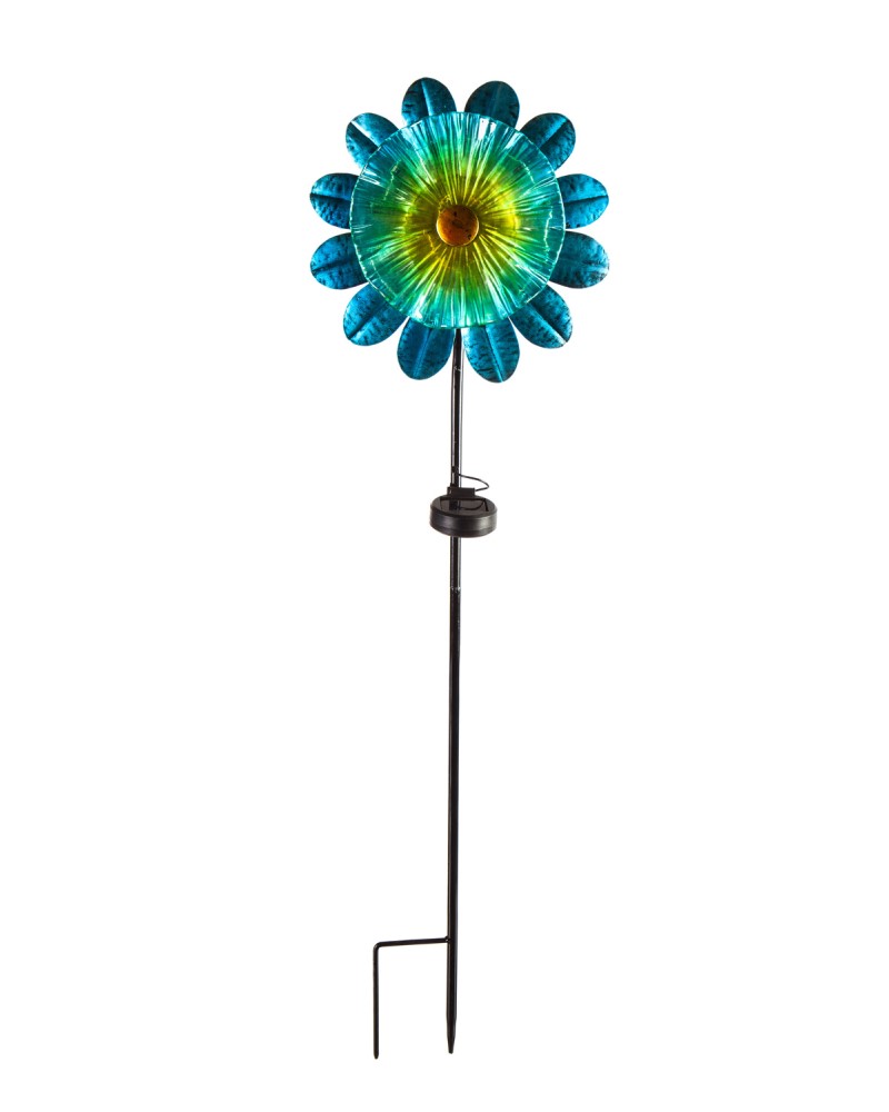 Solar Floral Stake Blue 36"
