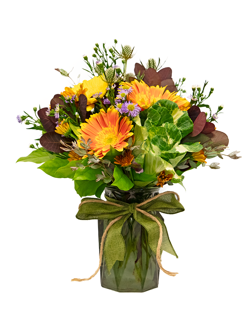 Cabbage and Carnelian Floral Arrangement from $65-$110