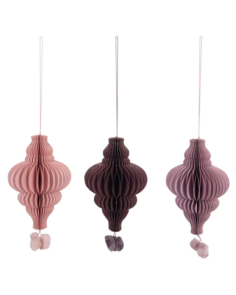 Honeycomb Pom Pom Ornament 6"
