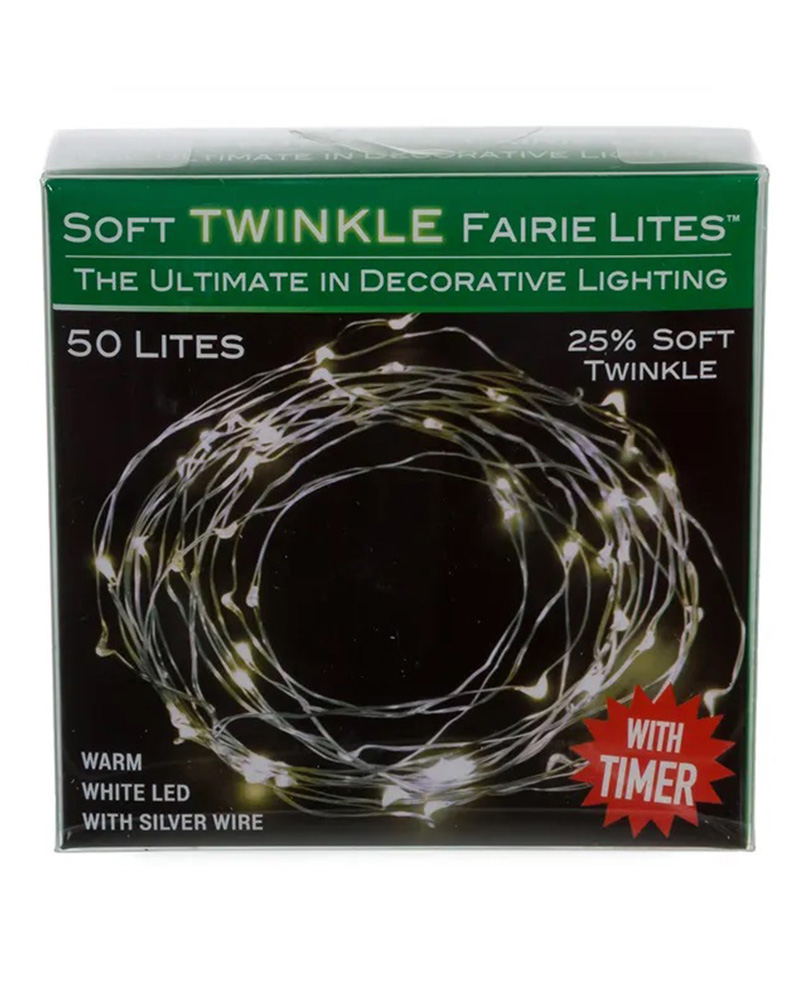 50 Soft Twinkle Fairie Lights Warm White