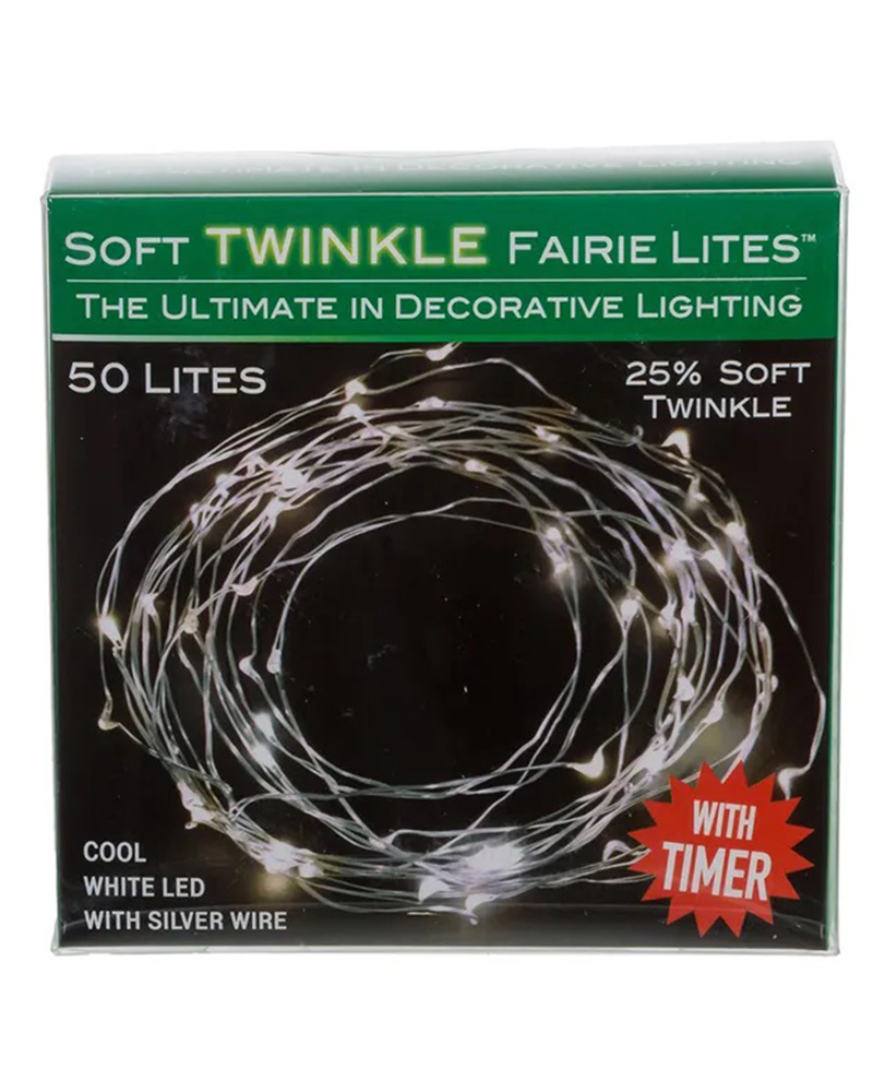 50 Soft Twinkle Fairie Lights White