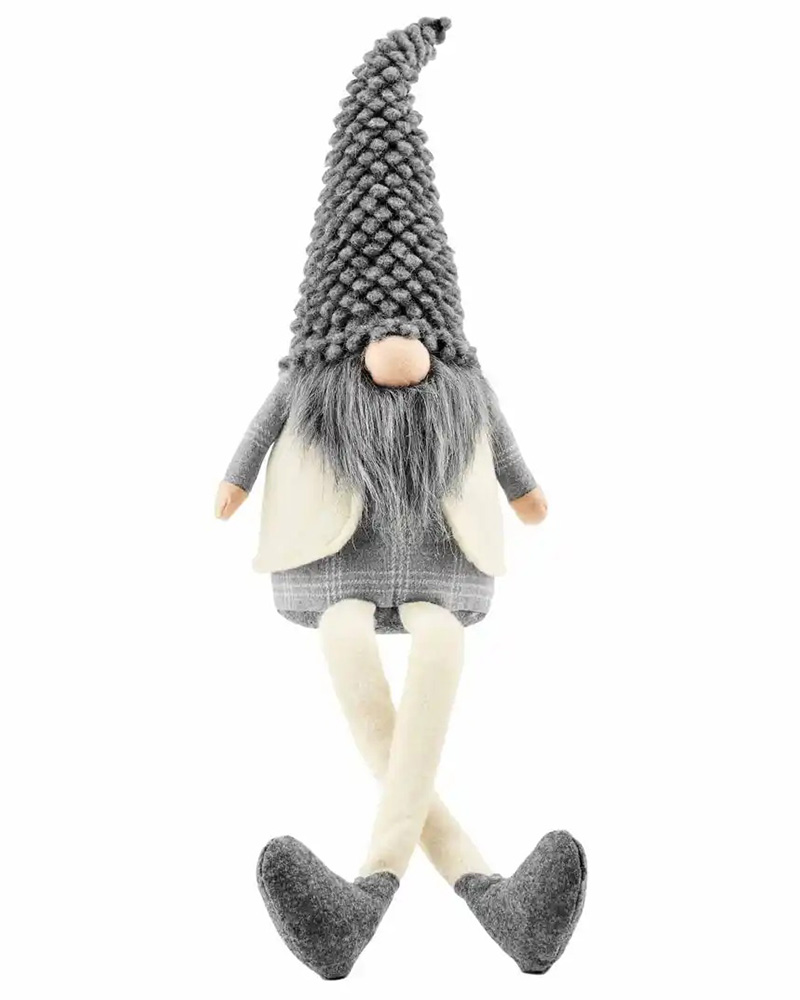 Gray Deluxe Dangle Gnome Large