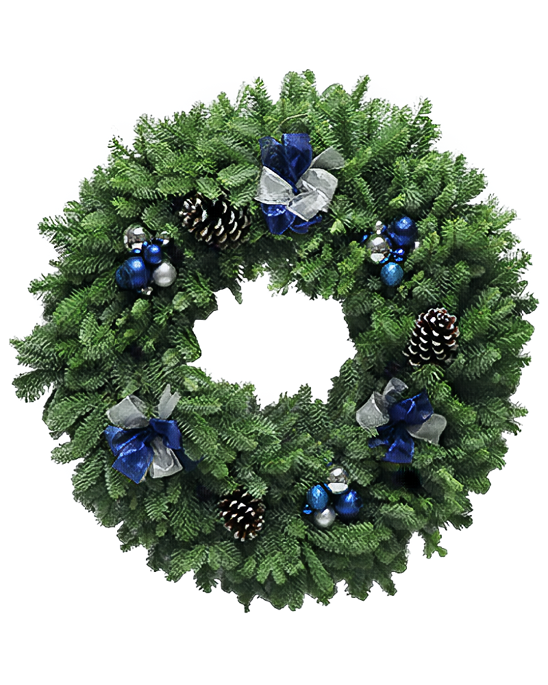 Wreath Jack Frost Blue 14"