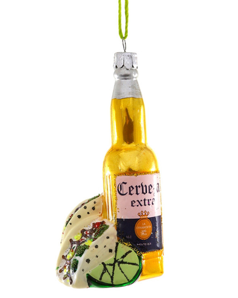 Beer and Taco Ornament 4.5"