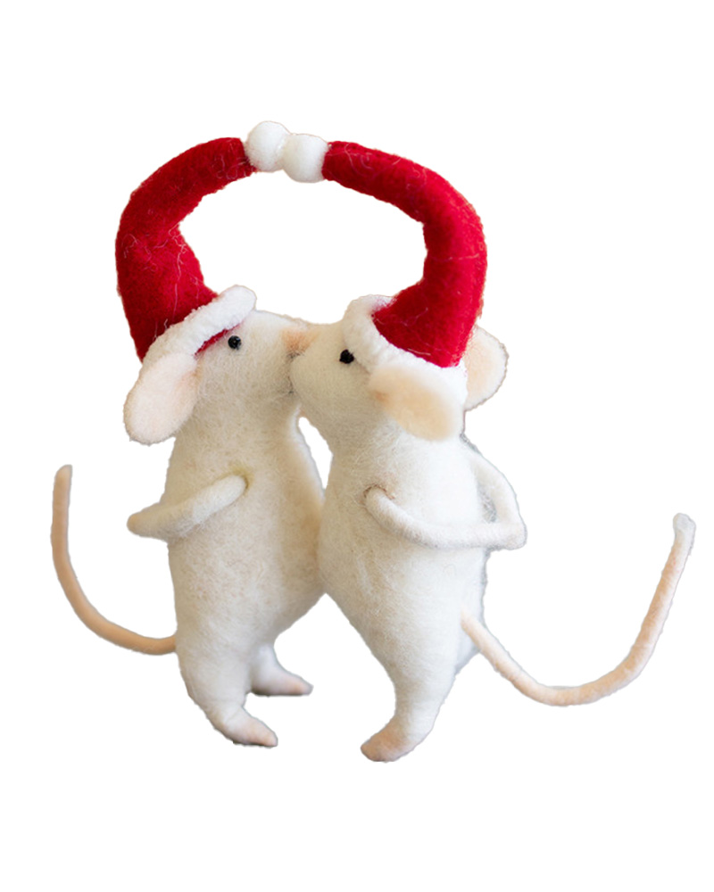 Kissing Christmas Mice 6"
