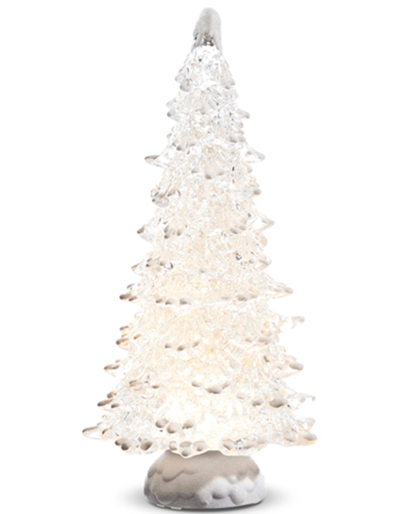 15" Lighted Tree with Swirling Glitter
