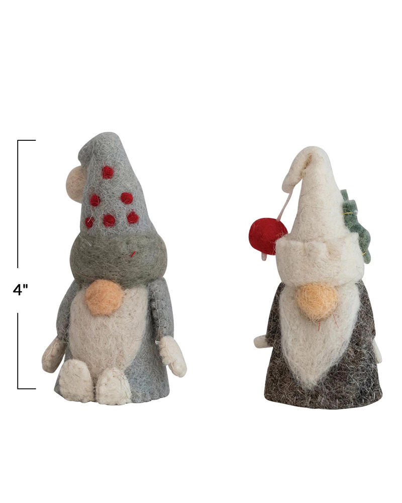 Bottle Topper Felt Gnome 4"
