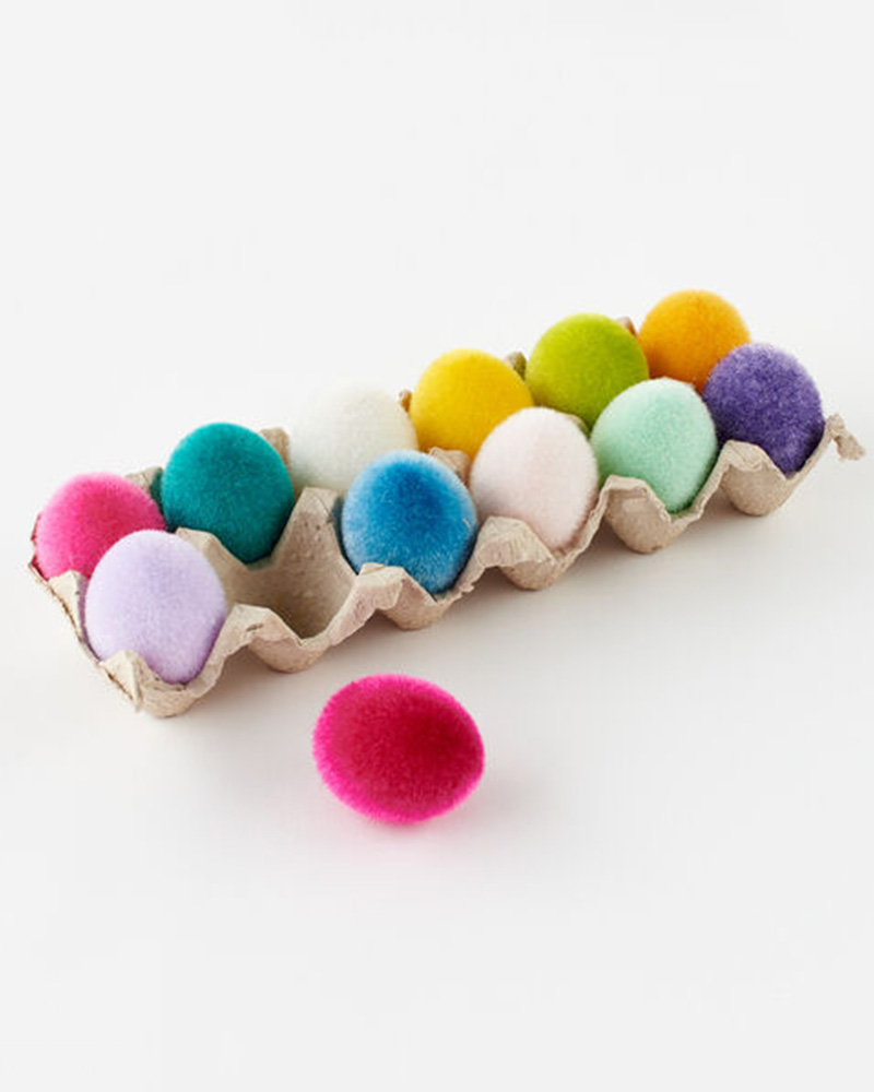 Flocked Egg Assorted Colors