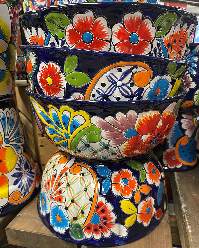 Talavera Blue Color Bowl 12"