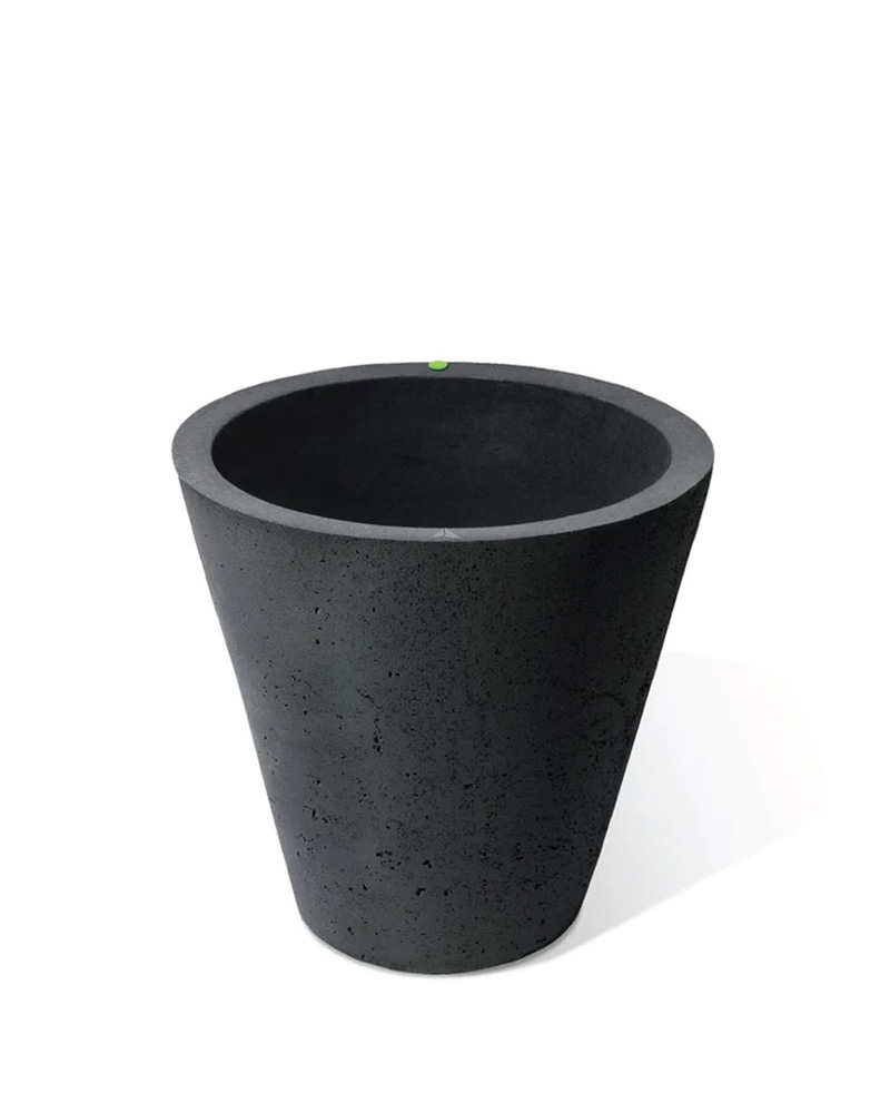 Crete Self-Watering Planter Black 16"