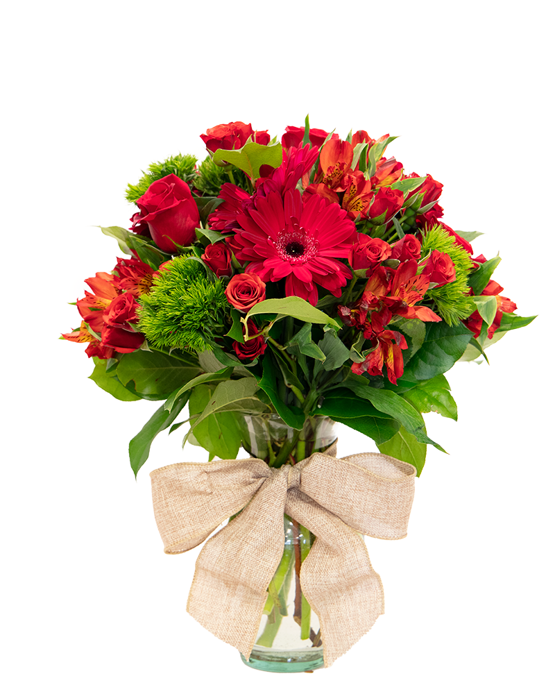 Red Hot Mama Floral Arrangement from $75-$100