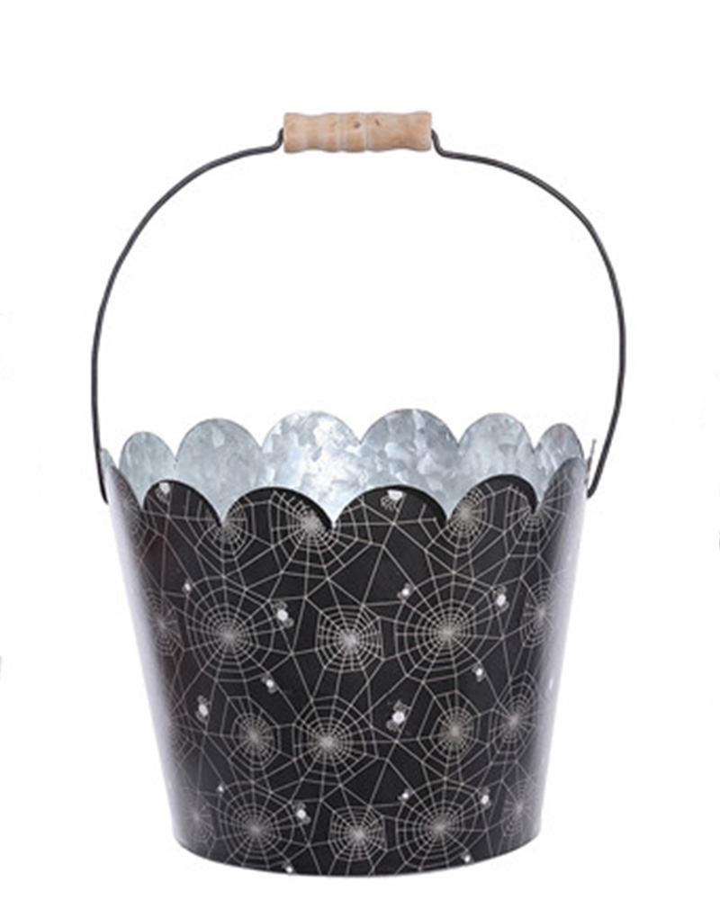 Metal Bucket Halloween Large