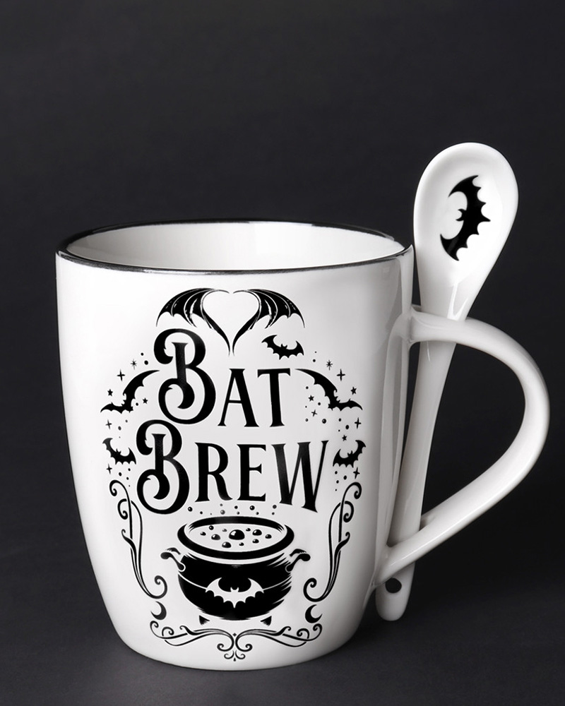 Mug & Spoon Set Bat Brew