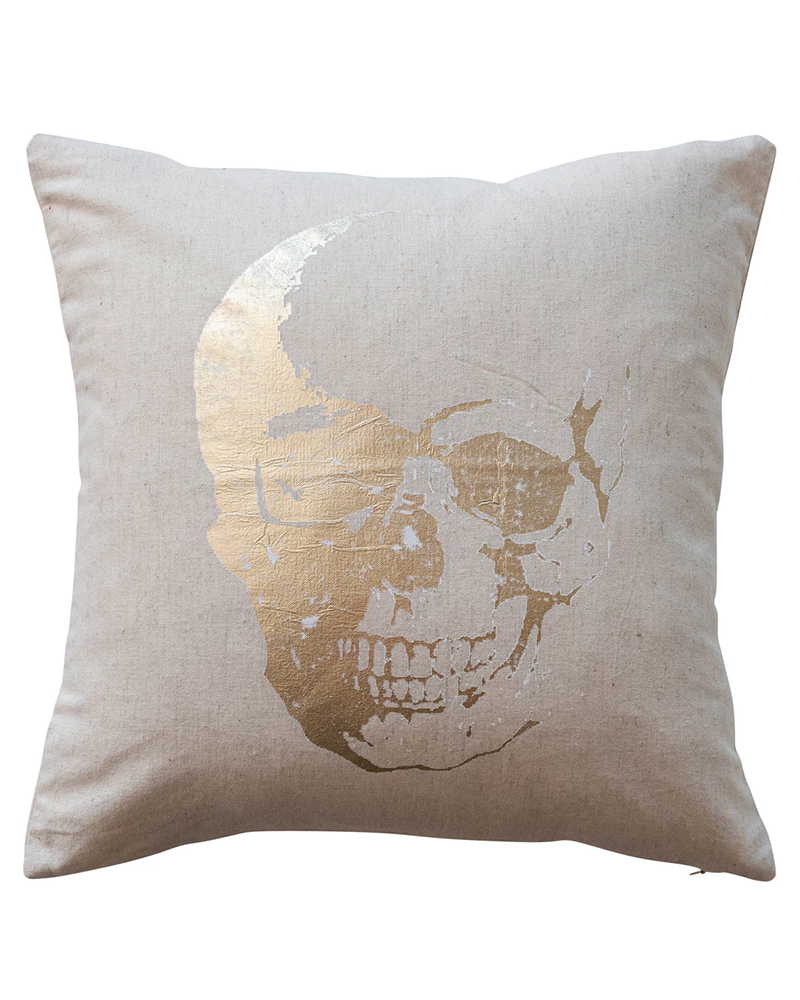 Skeleton Head Pillow 18"