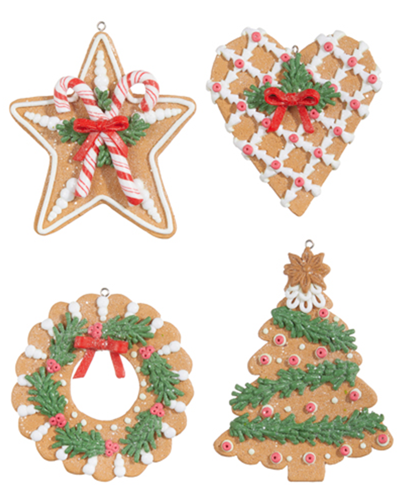 Holiday Gingerbread Ornament 4"