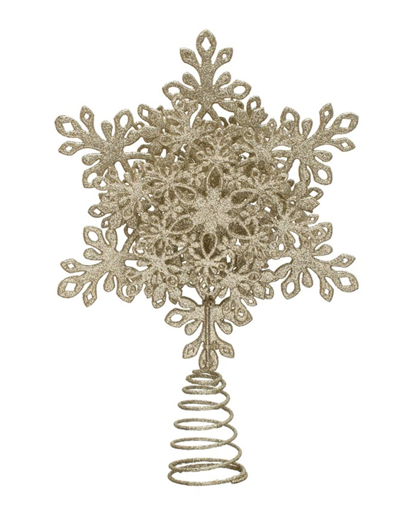 Tree Topper Snowflake & Glitter 13"