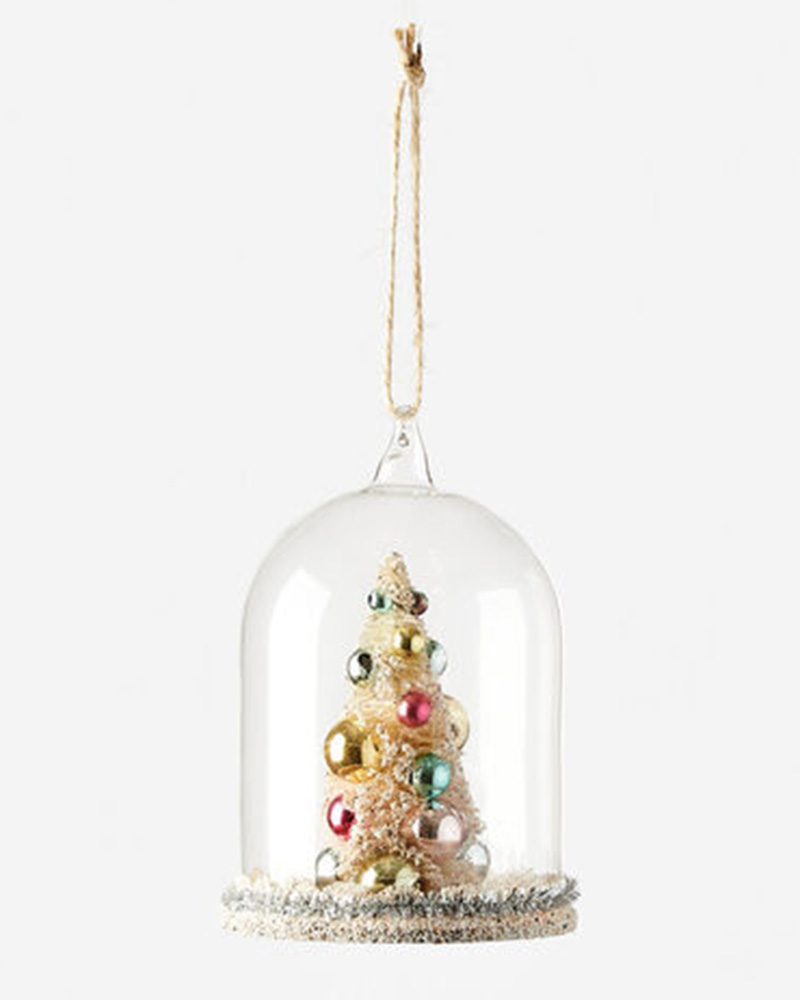 Christmas Tree in Glass Dome 4.75"