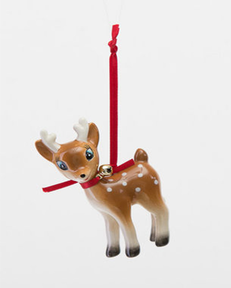 Tinsel Town Deer Ornament 3"