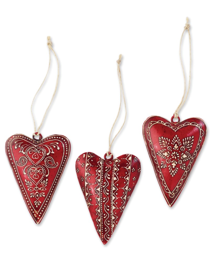 Metal Heart Ornament 4"