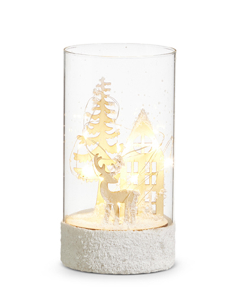 Reindeer Lighted Container 6"