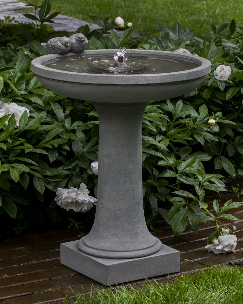 Juliet Cast Stone Bird Bath Fountain