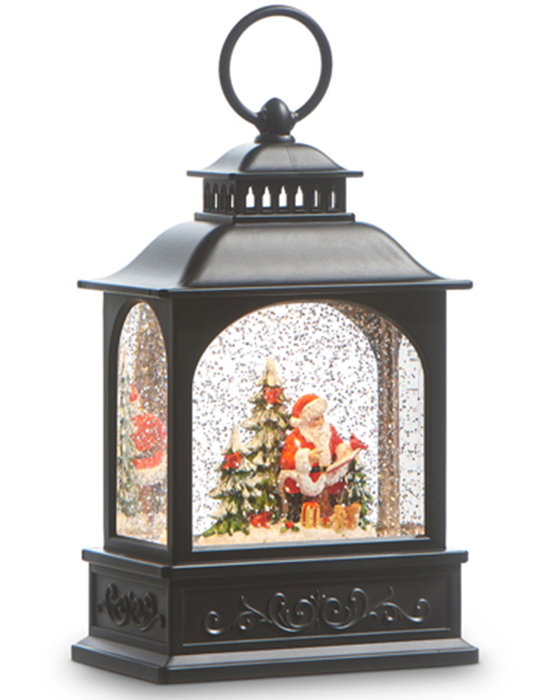 Santa in Forest LED Lantern