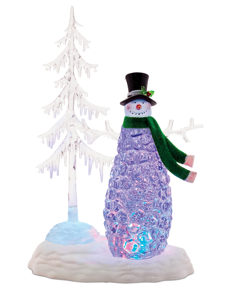 Snowman & Tree Rotating LED 15"