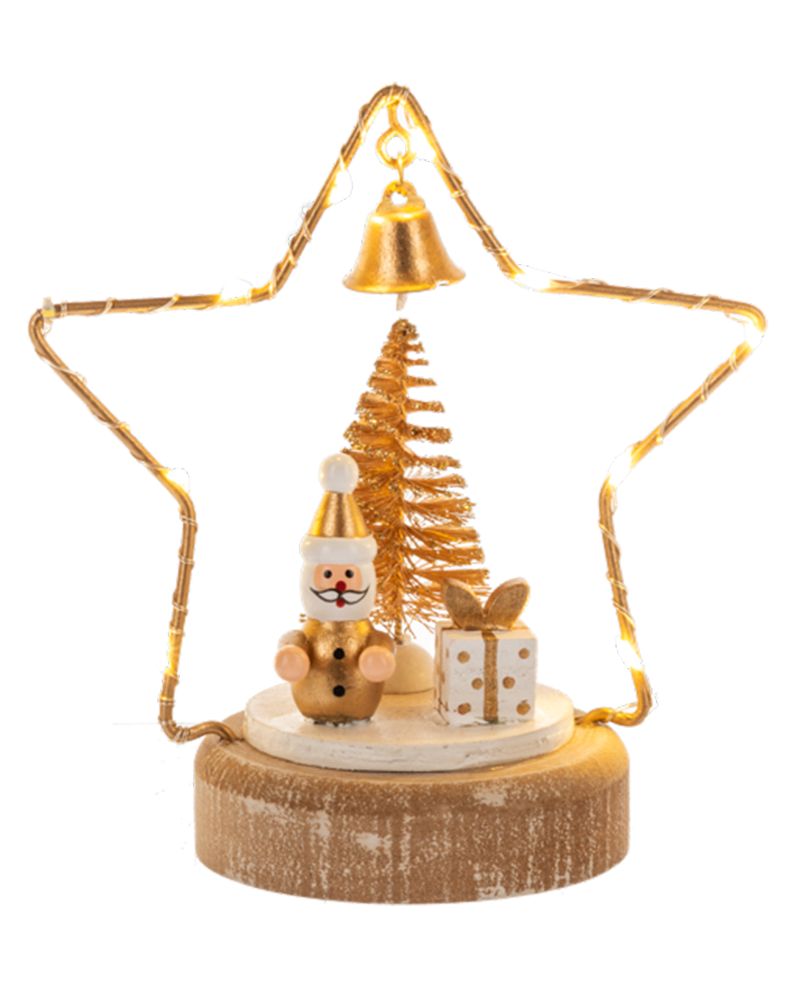 Santa in Star LED Tree 5.5"