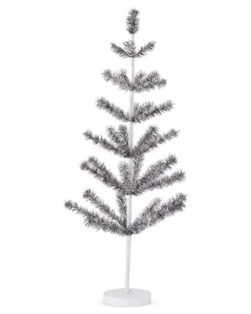 Tree Tinsel Black & White 36"