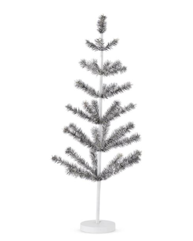 Tree Tinsel Black & White 24.5"