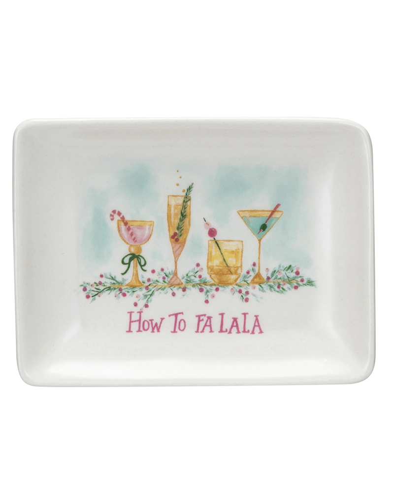 Dish 'How to Fa La La' 4" x 3"