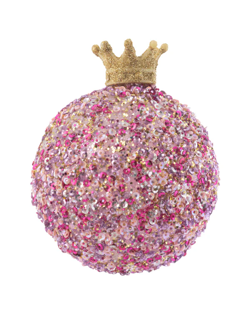 Gold Crown Confetti Ornament 4"