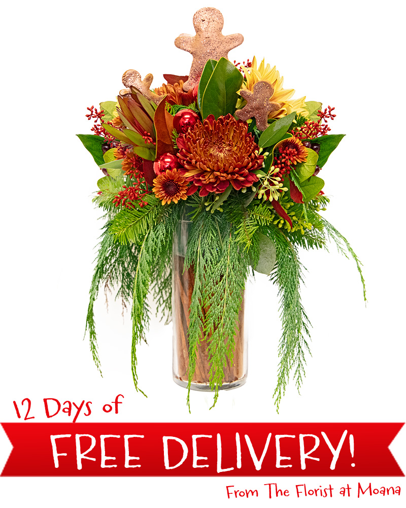 Gingerbread Dreams Floral Arrangment from $50-$70