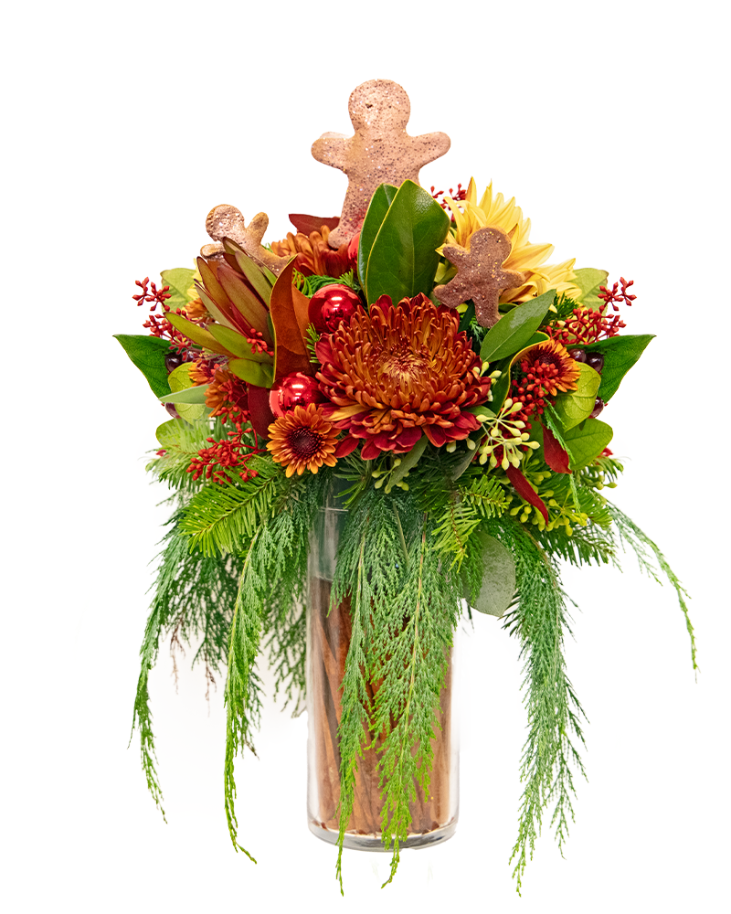 Gingerbread Dreams Floral Arrangment from $50-$70