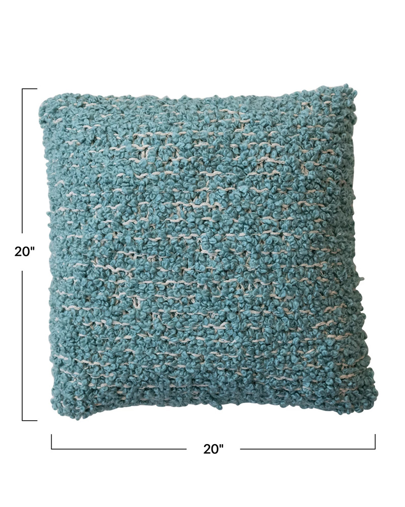 Boucle Pillow Aqua 20"