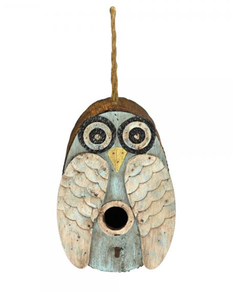 Blue Owl Bird House