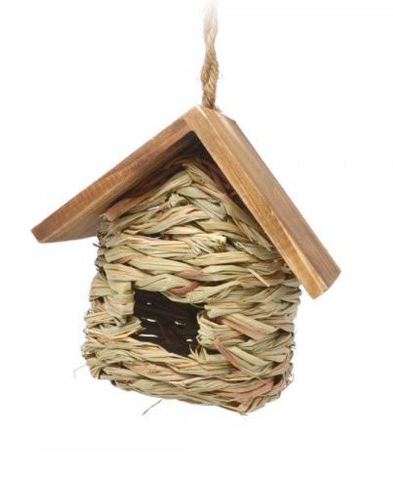 Hanging Grass Roosting Pocket with Roof