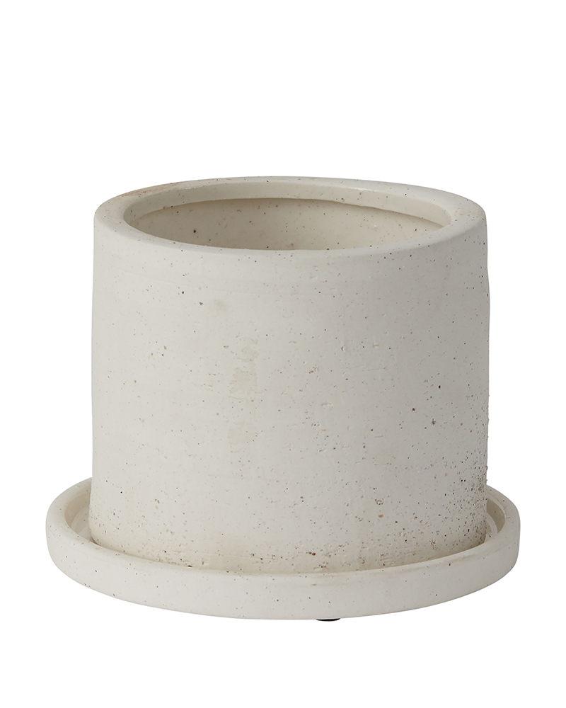 Easton Pot with Saucer Cream 5.5"